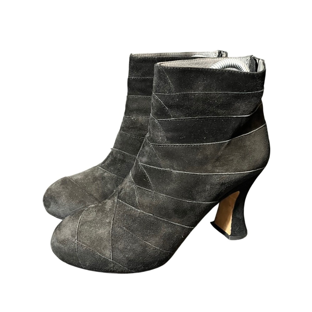 MARCHEZ VOUS by XO‎ YARDLEY 8.5 90's Platform Ankle Boots Booties Suede ITALY